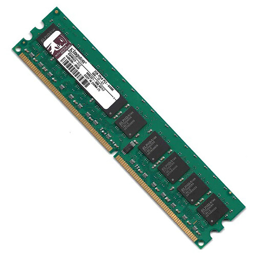 RAM Mémoire Serveur DDR2-800 Kingston PC2-6400E 2GB ECC CL6 2RX8 DIMM KWM553-ELC · Occasion