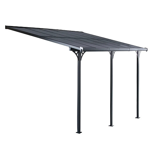 Pergola Gardiun Elliot - 18,8 m² 619x305x227/272 cm Aluminium et Polycarbonate