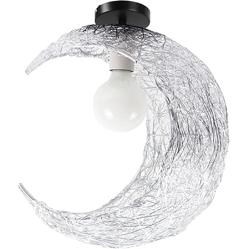 Universal Plafond de forme spéciale de 30 cm, 220V E27 * 1 sans ampoule, balcon de la chambre des enfants, éclairage de la chambre à coucher, lampe d'argent de fil Hami à l'entrée(Argent)