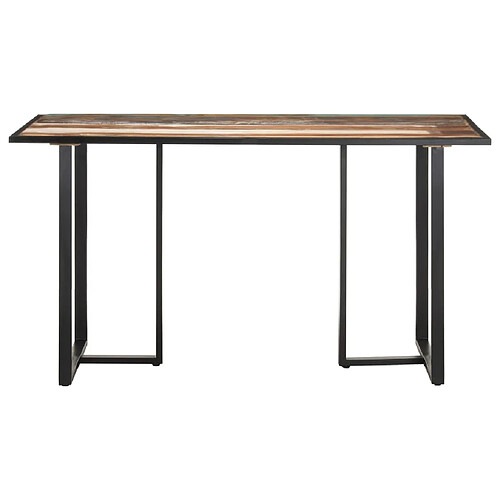 Maison Chic Table de salle à manger,Table à dîner 140 cm Bois de récupération massif -GKD99581