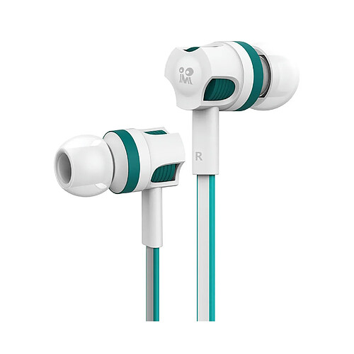 LUUCOZK Écouteurs intra-auriculaires stéréo légers de 3,5 mm JM26 pour le sportJeux-Blanc