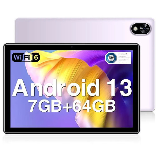 NC Tablette tactile DOOGEE U9 Android 13,10.1 pouce HD+, 3+4Go étendue+64 Go - Batterie 5060mAh - Widevine L1-TÜV SÜD-WiFi6 - Violet