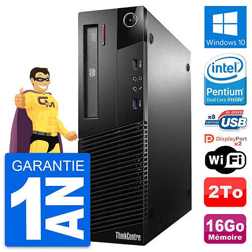 PC Lenovo ThinkCentre M93p SFF Intel G3220 RAM 16Go Disque 2To Windows 10 Wifi · Occasion