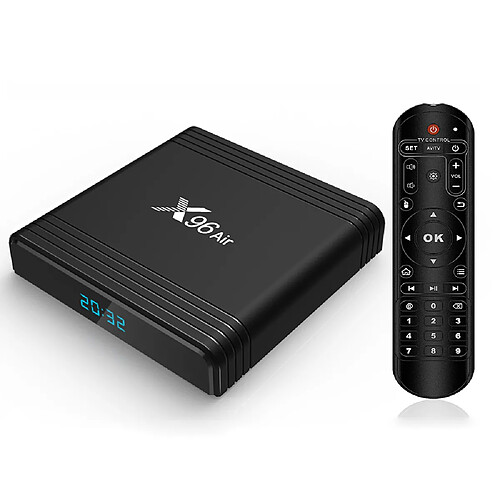 X96 Air Smart TV Box Android 9.0 8K décodage vidéo Amlogic S905X3 2 Go / 16 Go UHD 4K lecteur multimédia 2.4G WiFi 100M LAN