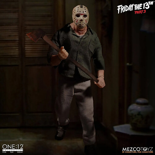 Mezco Vendredi 13 Meurtres en 3 dimensions - Figurine 1/12 Jason Voorhees 16 cm