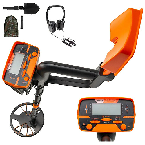 Détecteur de Métaux d'Or Écran LCD 7,5kHz Casque Pelle Imperméable TS156D – Terrain Herbe Sol Plage Cour, Eaux peu profondes