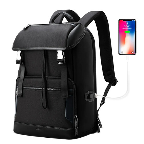 Yonis Sac à Dos Ordinateur Anti-Vol Grande Capacité Avec Port USB Noir