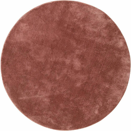 Venture Home Tapis en coton et polyester effet viscose Rose Undra Diamètre 200 cm.