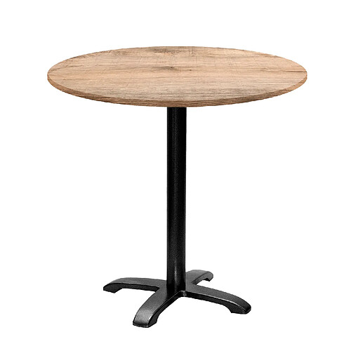 Restootab Table ronde Ø80cm - modèle Bazila tanin naturel