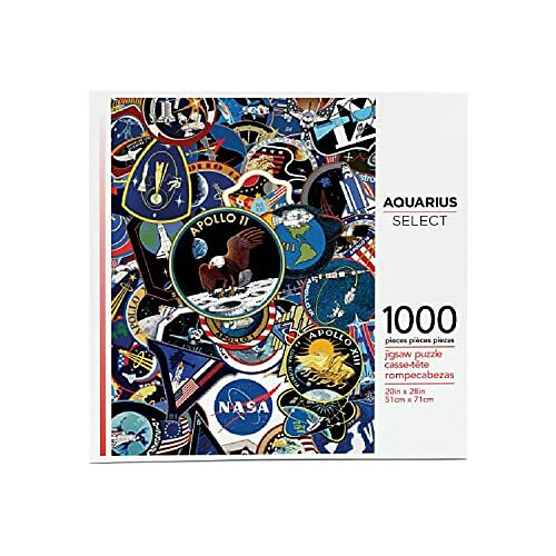 AQUARIUS NASA Mission Patches Puzzle (Puzzle 1000 piAces) - Sans reflets - Ajustement prAcis - Marchandises et objets de collection sous licence officielle de la NASA - 20 x 28 pouces