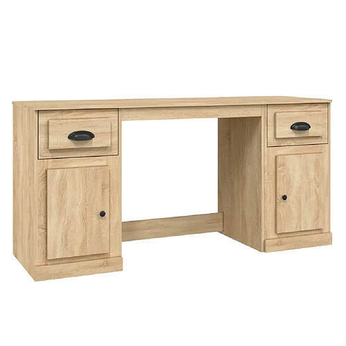 Maison Chic Bureau avec armoire de rangement,Table de travail,Table d'étude chêne sonoma bois d'ingénierie -GKD90687