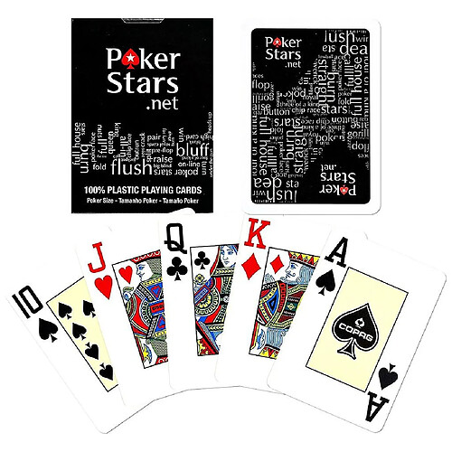 Universal Noir, carte de jeu PokerStars - 100% plastique noir(Le noir)