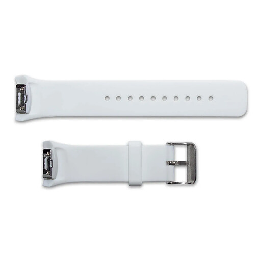 vhbw Bracelet blanc taille L, large pour montre de fitness Samsung Galaxy Gear S2, SM-R720, SM-R730.