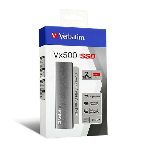 Disque Dur Externe Verbatim VX500 2 TB SSD