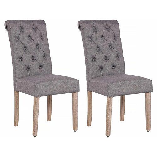 Habitat Et Jardin Lot de 2 Chaises Estelle - Gris