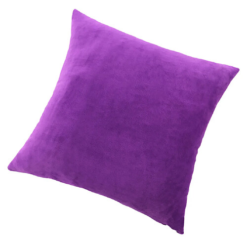 Solide 45x45cm Oreiller En Velours Doux Couvercle Du Boîtier Canapé Voiture Décoration Coussin Pourpre