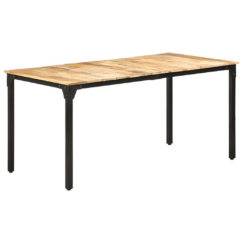 vidaXL Table de salle à manger 160x80x76 cm Bois de manguier brut