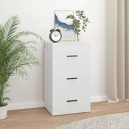 Maison Chic Buffet,Meuble de Rangement,commode pour salon,Cuisine Blanc 40x33x70 cm Bois d'ingénierie -MN95920