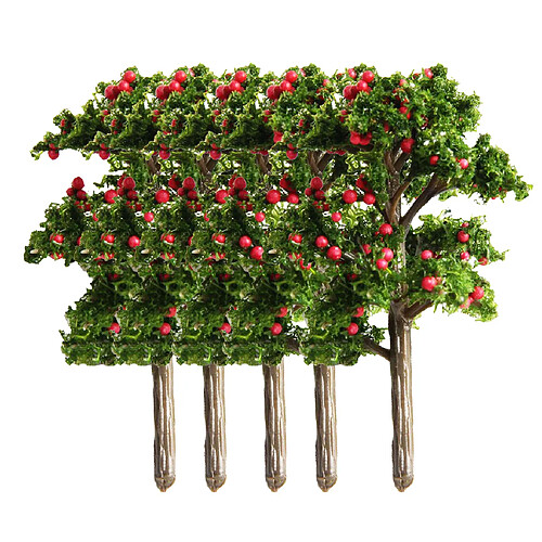 Modèle de fruits Arbres Modèle Arbres Modèle DIY Paysage Scène Accessoires Rouge