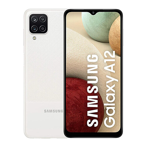 Samsung Galaxy A12 (Double Sim, 6.5" - 64 Go, 4 Go RAM) Blanc