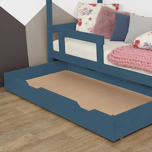 Youdoit Tiroir de lit 120 x 190 BUDDY - bleu marine