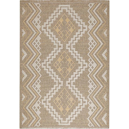 Jardindeco Tapis intérieur extérieur aspect jute jaune Tijuana 9054 180 x 67 cm.