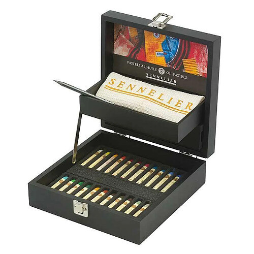 Raphael Coffret noir 24 Pastels à l'huile