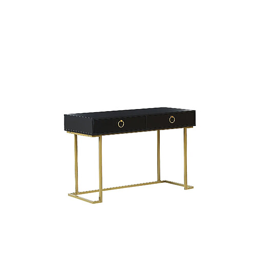 Beliani Console noire et dorée 2 tiroirs WESTPORT