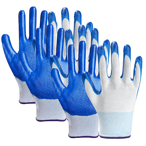 BESTA Gants de jardinage pour femmes, gants de travail pour femmes en nitrile, 3 paires de gants de jardin respirants