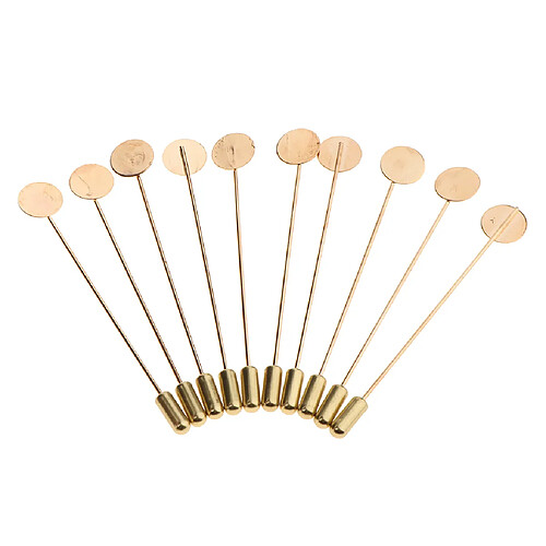 10 Pièces Revers Bâton Broche Cravate Chapeau écharpe Insigne Broche Avec Plateau Pad Bricolage 7 Cm