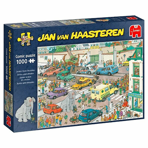 Jumbo Spiele- Jan Van Haasteren-Jumbo geht einkaufen-1000 Teile Jeu de Puzzle, 20028, Multicolore