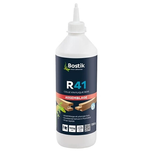 Bostik Colle vinylique R 41 prise rapide biberon de 750 grammes