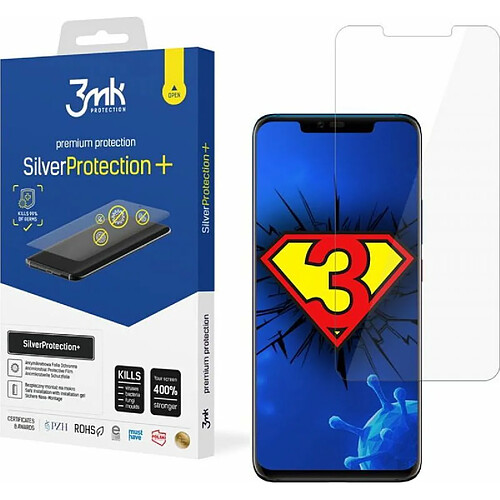 3MK Film de Protection antimicrobien Huawei Mate 20 Pro SilverProtection+