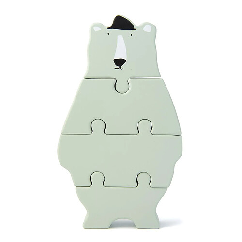 Trixie Baby Puzzle formes animaux en bois - Mr Polar bear