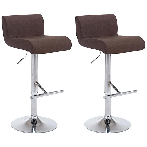 Non Lot de 2 tabourets de bar tissu California