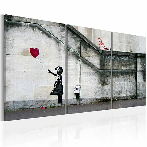 Paris Prix Tableau 3 Panneaux Il Ya Toujours de l'espoir - Banksy 30 x 60 cm