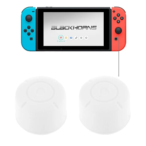 Wewoo Pour Nintendo Switch Game Bouton blanc Silicone Caps Housse de protection 2 PCS