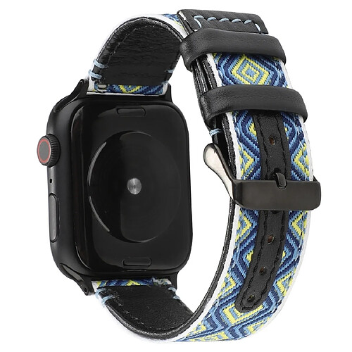 Wewoo Pour Apple Watch séries 5 et 4 Bracelet cuir véritable Style ethnique 44mm / 3 & 2 & 1 42mm Rural