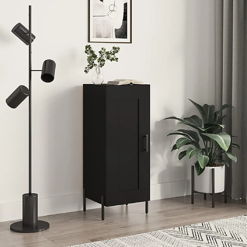 vidaXL Buffet Noir 34,5x34x90 cm Bois d'ingénierie