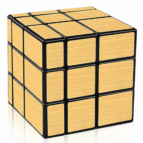 Universal Cube, cube speed cube 3x3x3, sticker fibre de carbone magique lisse cube brut, noir (or)