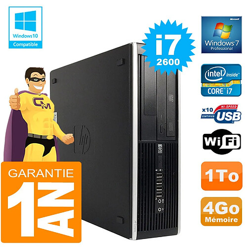 PC HP Compaq 8300 SFF Core I7-2600 Ram 4Go Disque 1 To Graveur DVD Wifi W7 · Occasion