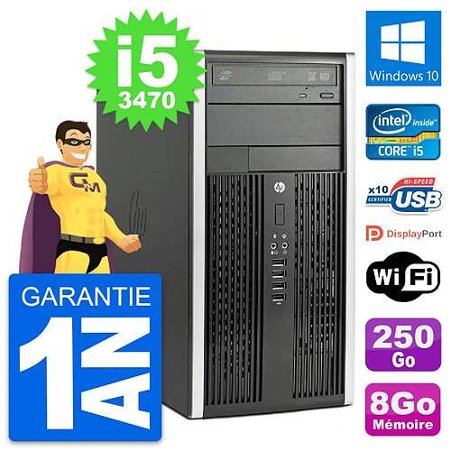 PC Tour HP Pro 6300 CMT Intel i5-3470 RAM 8Go Disque Dur 250Go Windows 10 Wifi · Occasion