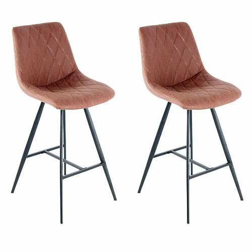 Paris Prix Lot de 2 Tabourets de Bar Frances 107cm Marron