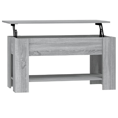 Maison Chic Table basse pour salon | Table à café Sonoma gris 101x49x52 cm Bois d'ingénierie -GKD96536