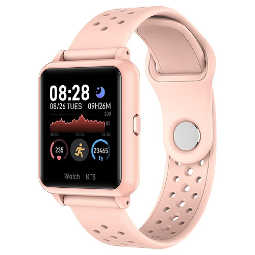 Wewoo Montre connectée Smartwatch P8 de 1,3 pouces avec écran couleur IPSsurveillance de la fréquence cardiaque / pression artérielle / surveillance du sommeil / Oxymètre rose