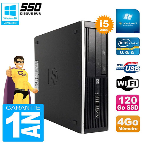 PC HP Compaq Pro 6300 SFF I5-2400 RAM 4Go Disque 120Go SSD Graveur DVD Wifi W7 · Occasion