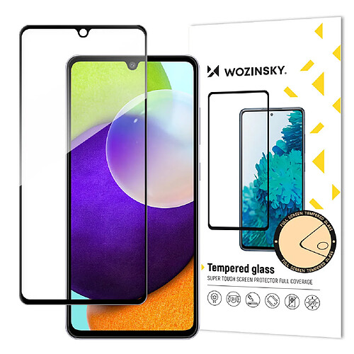 Ozzzo wozinsky verre trempe trempe pleine colle super tough protecteur d ecran entierement couvert avec cadre coque friendly pour samsung galaxy a33 5g noir