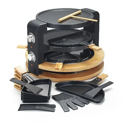 Appareil à raclette 8/10 personnes 1500w + grill + crêpière - kcwood.8.super - KITCHEN CHEF