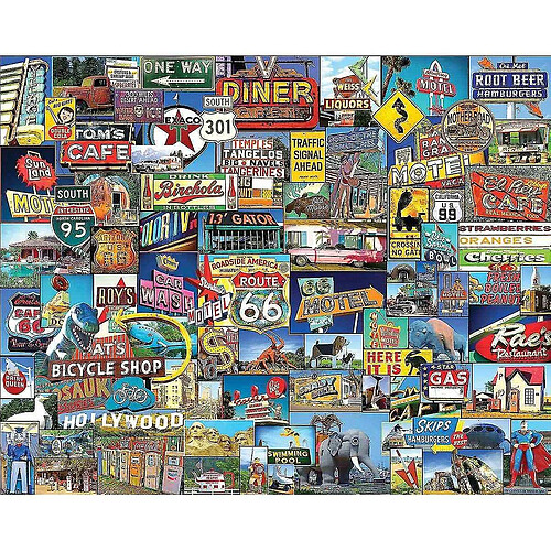 Universal Puzzles White Mountain Roadside America - 1000 pièces Puzzle