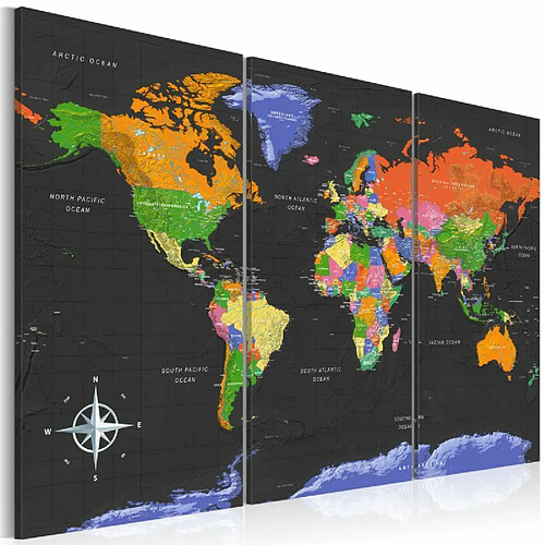 Paris Prix Tableau Imprimé Maps : Dark Depth 80 x 120 cm